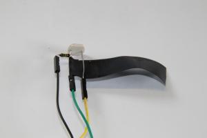 Fig. 3 - When you have made your light sensor, wrap some tape around the legs so none of them can touch each other.